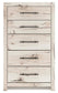 Lawroy King Panel Bed with Storage, Dresser, Mirror, Chest and Nightstand