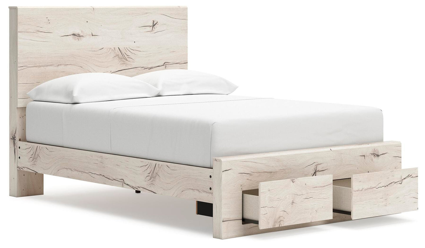 Lawroy Full Panel Storage Bed, Dresser, Mirror and Nightstand