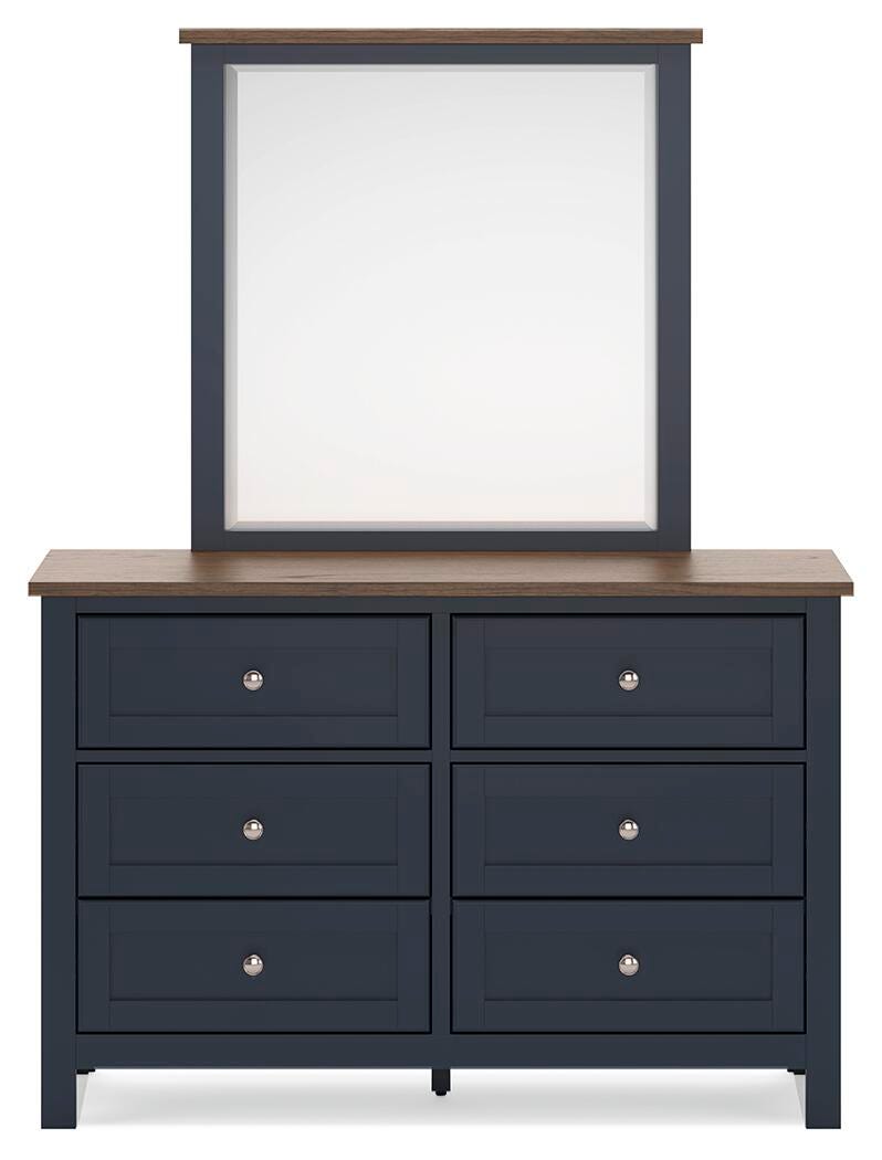 Landocken Twin Panel Bed, Dresser and Mirror