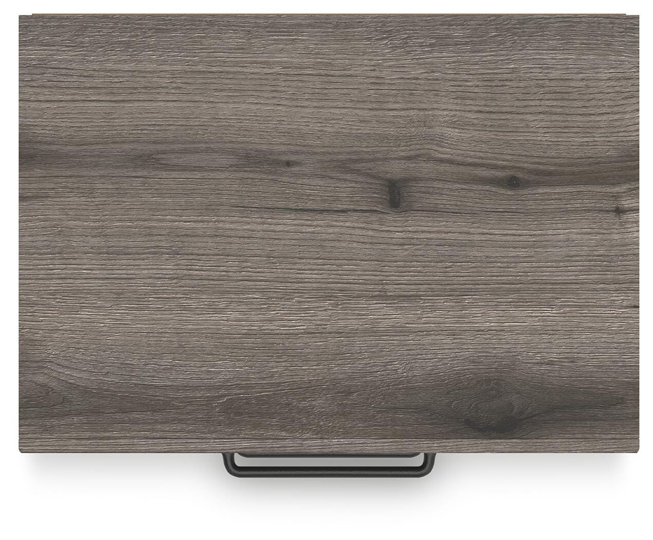 Graystorm Twin Panel Bed with Storage, Dresser, Mirror and Nightstand