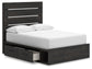 Hollivern Full Panel Storage Bed, Dresser, Mirror, Chest and Nightstand