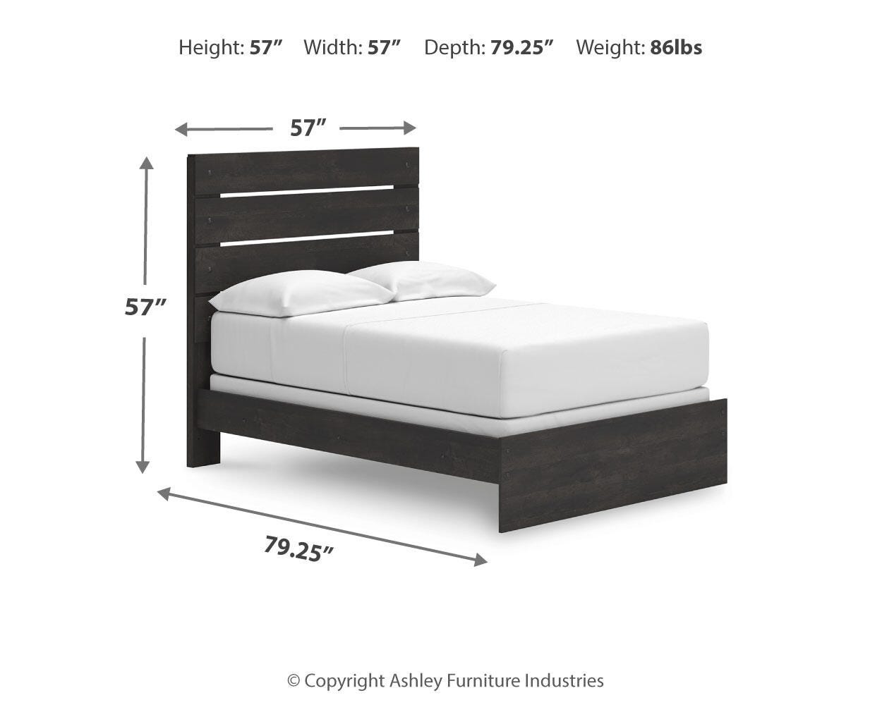 Hollivern Full Panel Bed, Dresser and Mirror