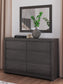 Fraluna King Panel Bed, Dresser, Mirror and Nightstand