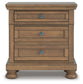 Feddinger Queen Storage Sleigh Bed with Mirrored Dresser, Chest and Nightstand