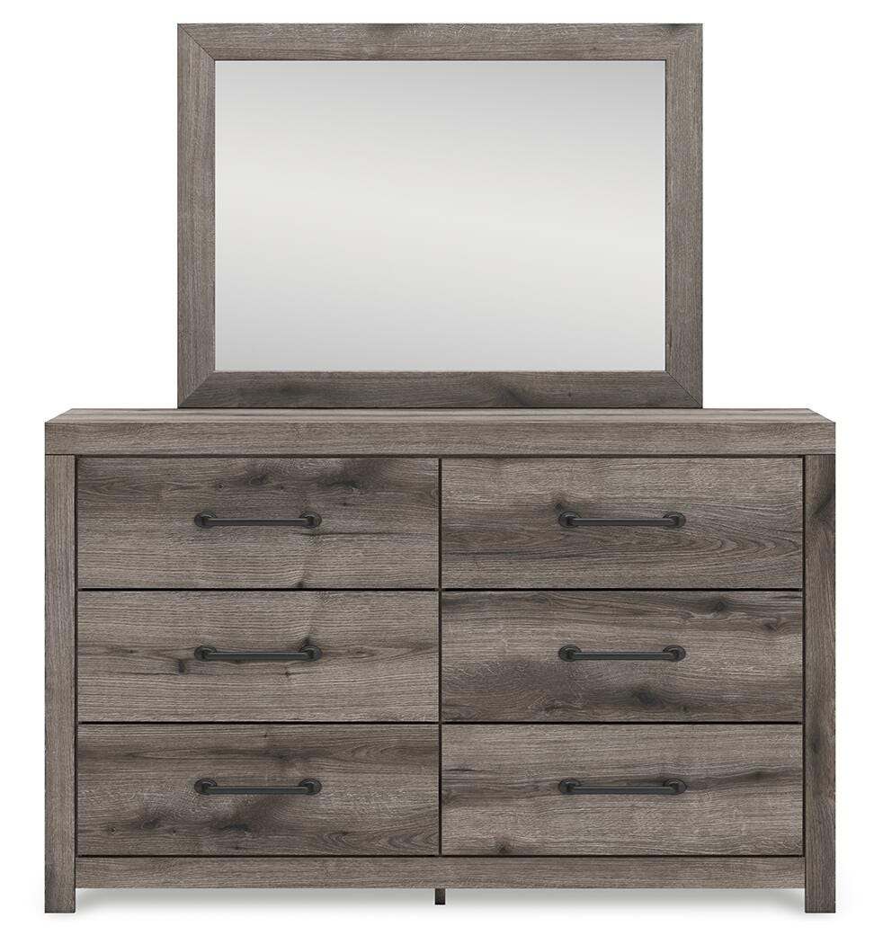 Graystorm Twin Panel Storage Bed, Dresser, Mirror, Chest and Nightstand
