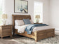 Feddinger Queen Storage Sleigh Bed with Mirrored Dresser and Nightstand