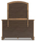 Feddinger California King Panel Bed with Mirrored Dresser