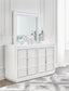 Chalanna King Upholstered Storage Bed, Dresser and Mirror
