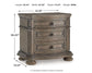Ardenfield King Upholstered Sleigh Bed, Dresser, Mirror and Nightstand