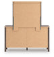 Pamytta Queen Upholstered Panel Bed, Dresser and Mirror