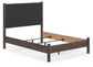 Pamytta Full Upholstered Panel Bed, Dresser and Mirror