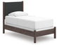 Pamytta Twin Upholstered Panel Bed, Dresser, Mirror, Chest and Nightstand