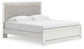 Zuraleus King Upholstered Panel Platform Bed, Dresser and Mirror