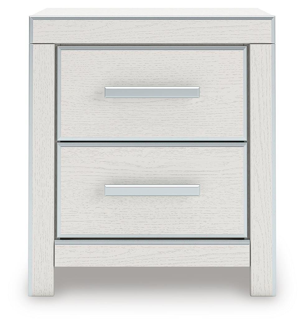 Zuraleus Queen Upholstered Panel Bed, Dresser, Mirror and Nightstand