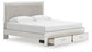 Zuraleus King Upholstered Panel Platform Storage Bed, Dresser, Mirror and Nightstand