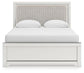 Zuraleus Queen Upholstered Panel Bed, Dresser and Mirror