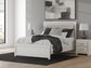 Zuraleus Queen Upholstered Panel Bed, Dresser and Mirror