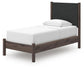 Pamytta Twin Upholstered Panel Platform Bed, Dresser, Mirror, Chest and Nightstand