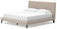Cielden King Upholstered Bed with Roll Slats, Dresser and Mirror
