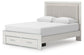 Zuraleus Queen Upholstered Panel Platform Storage Bed, Dresser, Mirror and Nightstand