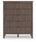 Pamytta Queen Upholstered Panel Platform Bed, Dresser, Mirror, Chest and Nightstand