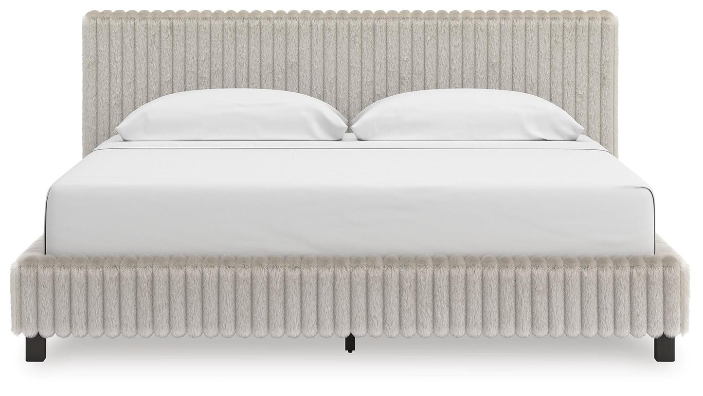 Zuraleus King Upholstered Bed, Dresser, Mirror, Chest and Nightstand