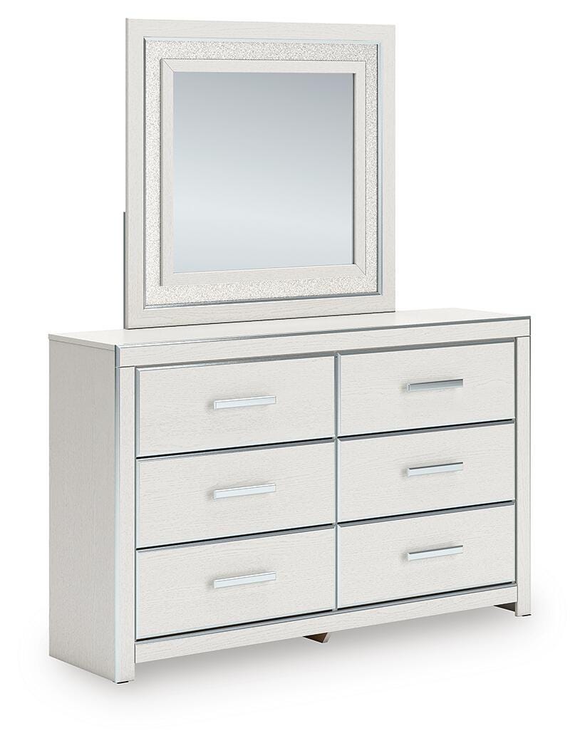 Zuraleus Queen Upholstered Bed, Dresser, Mirror and Nightstand