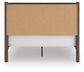 Pamytta Queen Upholstered Panel Bed, Dresser, Mirror and Nightstand