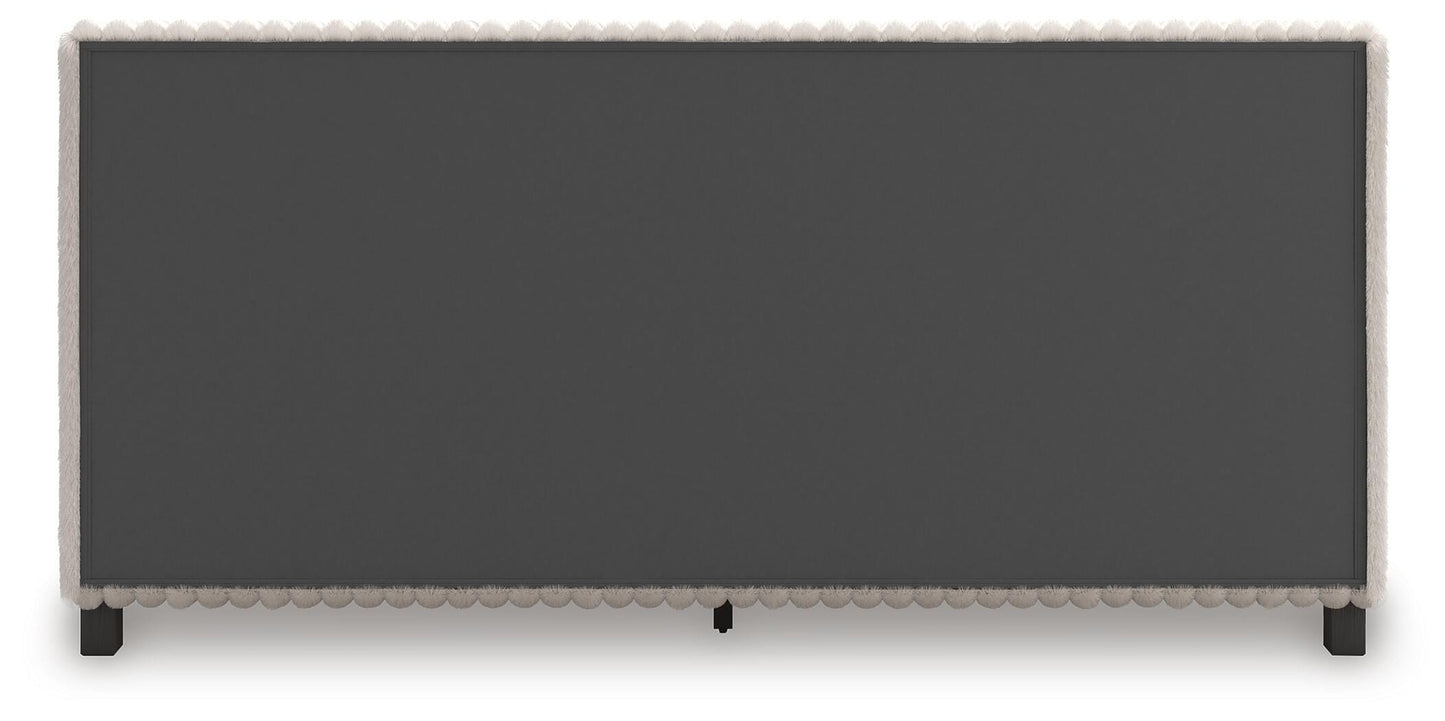Zuraleus California King Upholstered Bed, Dresser, Mirror, Chest and Nightstand