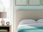 Cielden Full Upholstered Bed with Roll Slats, Dresser, Mirror, Chest and Nightstand
