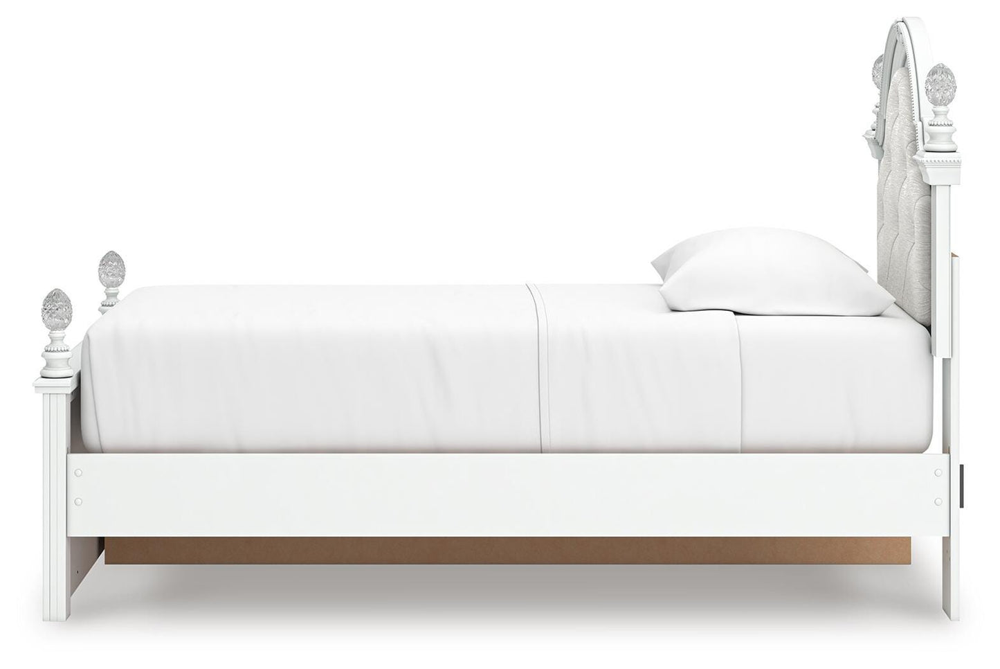 Kozlani Twin Upholstered Panel Storage Bed, Dresser and Mirror