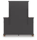 Rowlenstown Queen Poster Bed with Mirrored Dresser