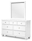 Fortman California King Panel Storage Bed, Dresser and Mirror