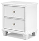 Fortman California King Panel Storage Bed, Dresser, Mirror and Nightstand