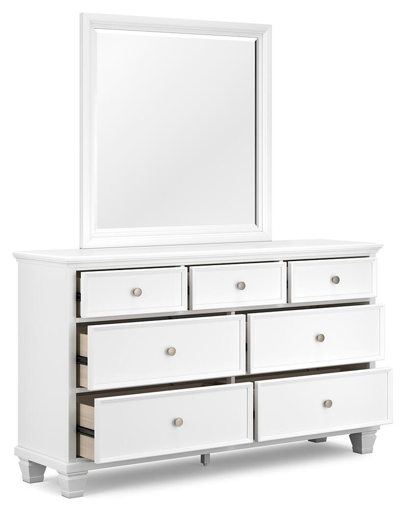 Fortman Twin Panel Storage Bed, Dresser and Mirror