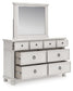 Rowlenstown California King Poster Bed, Dresser, Mirror and Nightstand