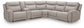 Gravier 6-Piece Power Reclining Sectional with Storage Console