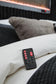 Tayleena King Upholstered Bed with Fireplace and Wireless Audio