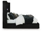 Tayleena King Upholstered Bed with Fireplace and Wireless Audio