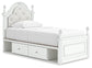 Kozlani Twin Upholstered Panel Bed with Storage