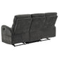 Hamilton 2-piece Chenille Manual Reclining Sofa Set Charcoal Grey