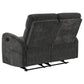 Hamilton 2-piece Chenille Manual Reclining Sofa Set Charcoal Grey