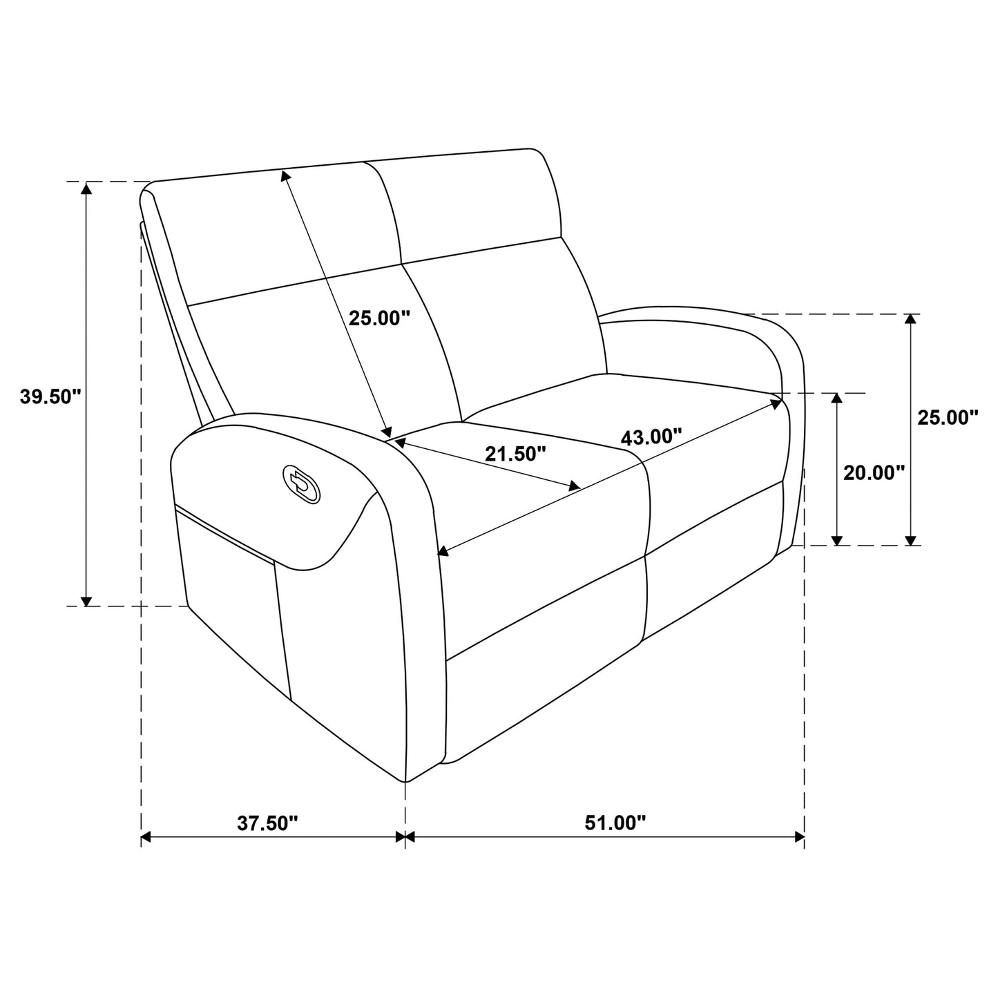 Hamilton 2-piece Chenille Manual Reclining Sofa Set Charcoal Grey