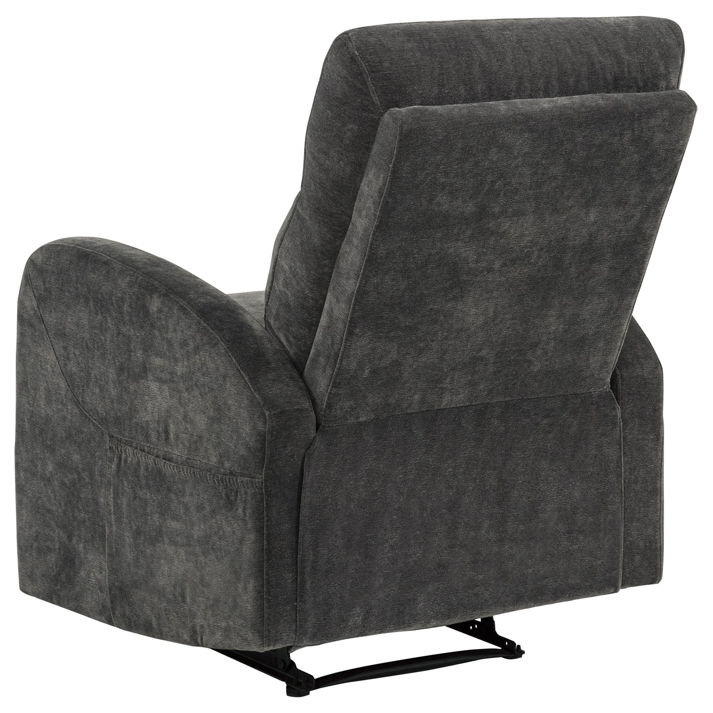 Hamilton 3-piece Chenille Manual Reclining Sofa Set Charcoal Grey