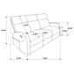 Hamilton 3-piece Chenille Manual Reclining Sofa Set Charcoal Grey