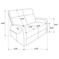 Hamilton 3-piece Chenille Manual Reclining Sofa Set Charcoal Grey