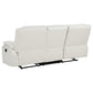 Camila Upholstered Motion Reclining Sofa White