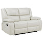 Camila 3-piece Upholstered Reclining Sofa Set White