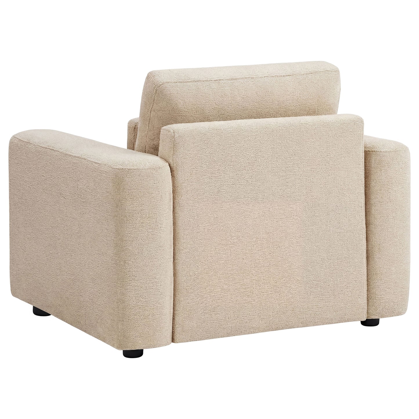 Amador Chenille Upholstered Track Arm Accent Chair Camel