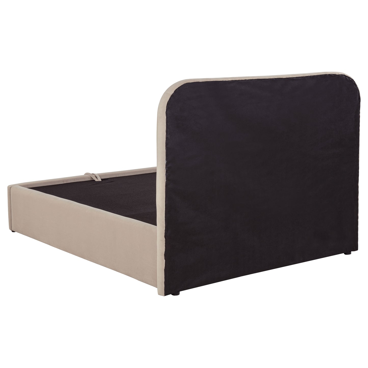 Anders Upholstered Full Storage Lift Platform Bed Beige
